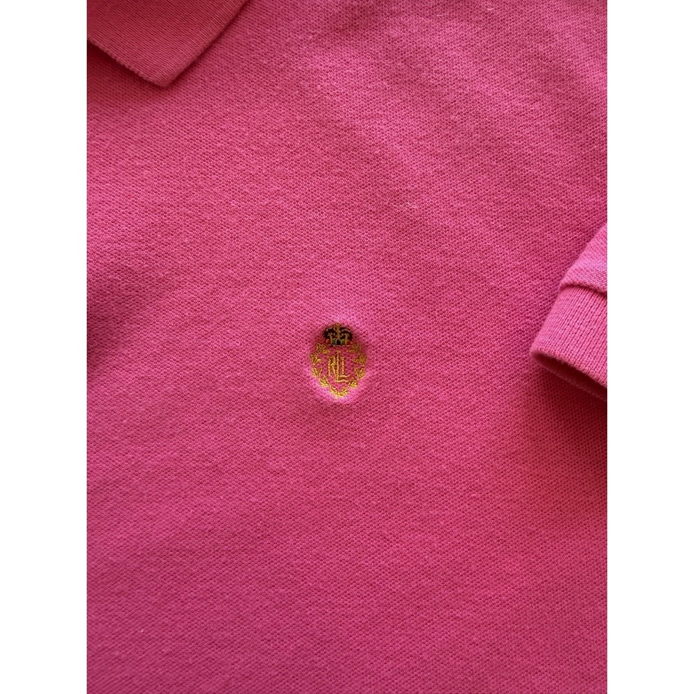 Lauren Ralph Lauren Mens XL, Pink, Cotton Pique, Short Sleeve, Crest Polo Shirt - Picture 5 of 10